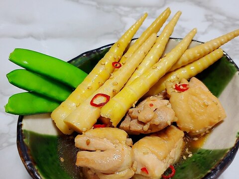 鶏肉と細竹のピリ辛煮